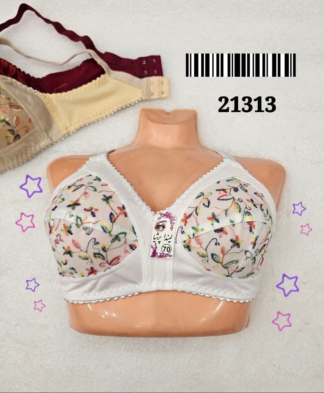 سوتین حریر گلدوزی باریک زیربافت بسته 12 عددی (a 21313)