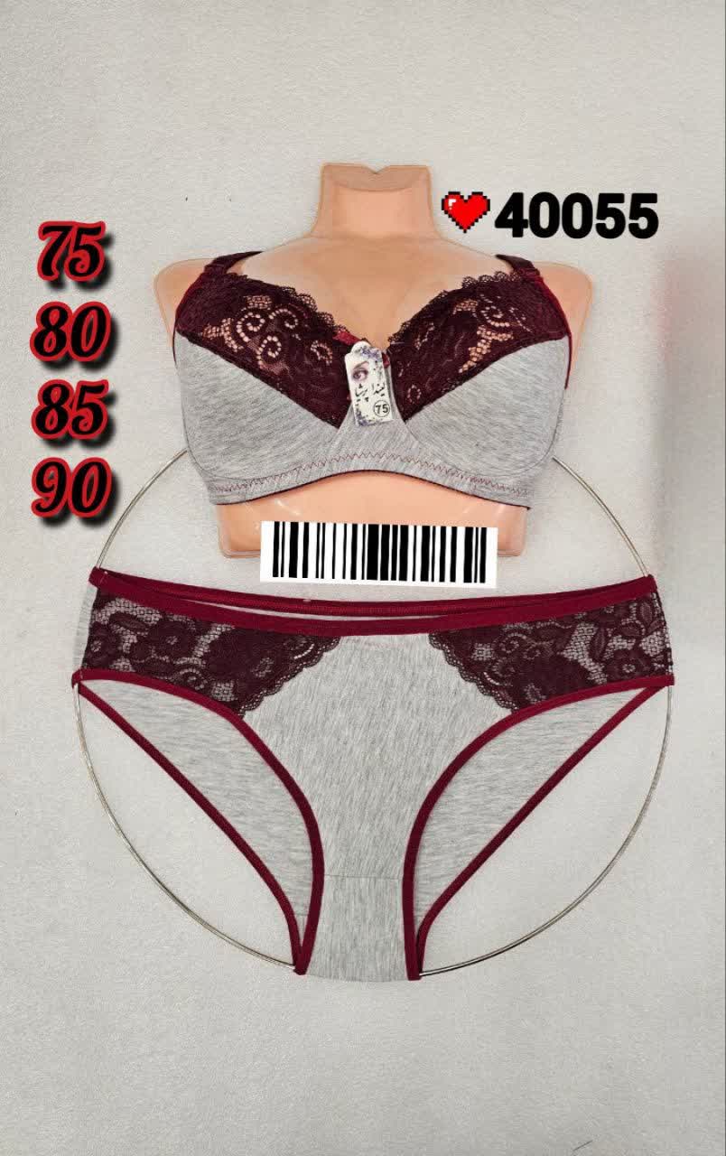 ست سوتین شورت ملانژ فنردار 40055 b