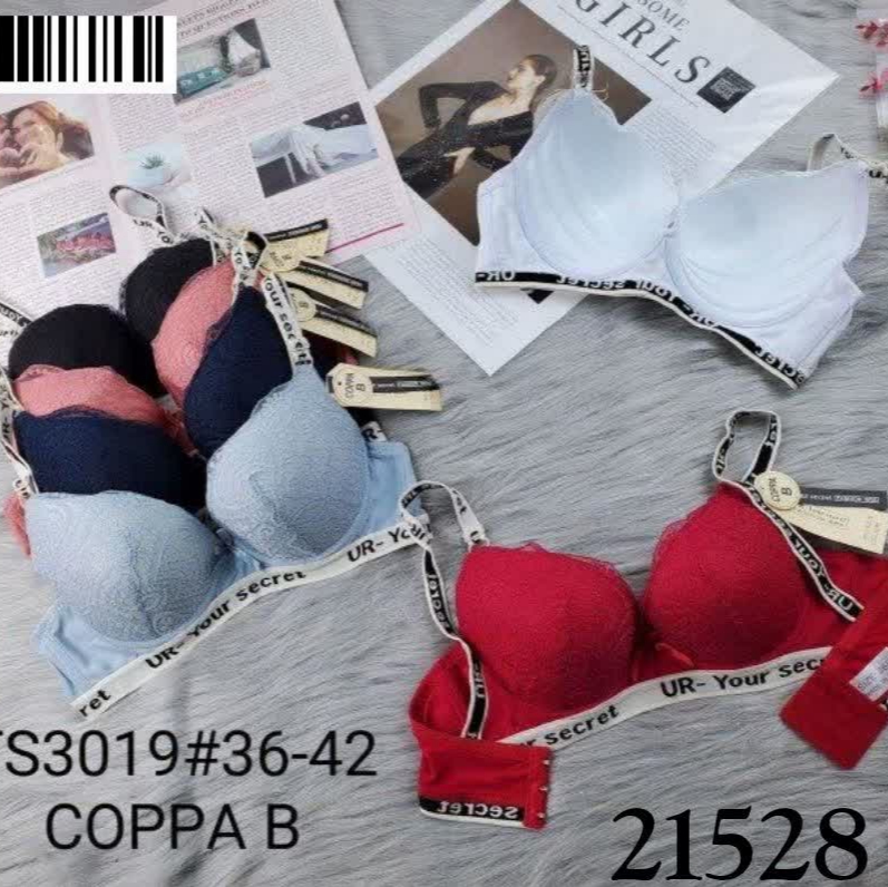 سوتین اسفنجی فنردار کش اسپرت بسته 12 عددی (21528)
