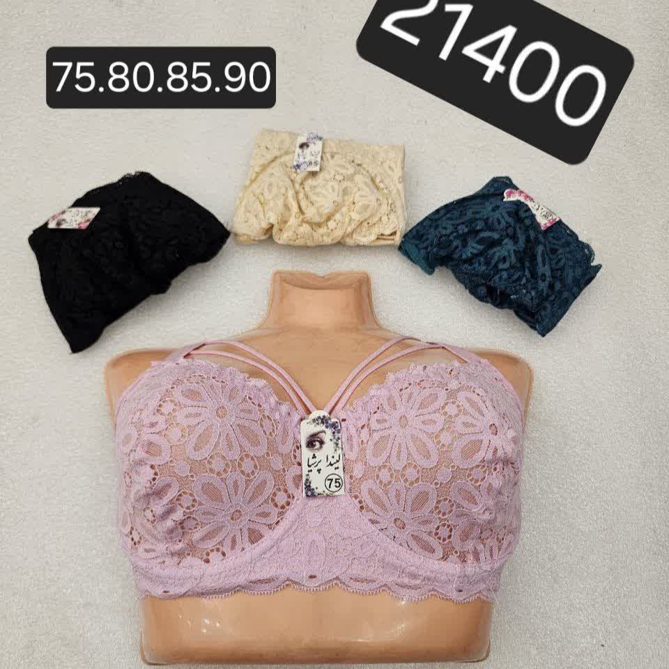 سوتین دانتل 2 بندی فنردار پک 4 عددی اقتصادی (21400)